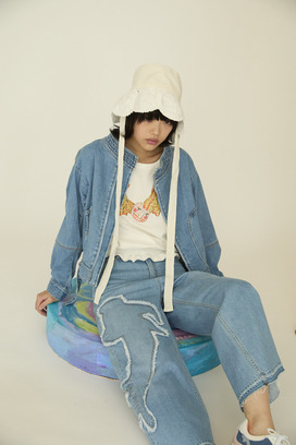 Angel Cat Jersey T-shirt 詳細画像