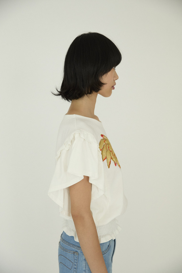 Angel Cat Jersey T-shirt 詳細画像 off white 4