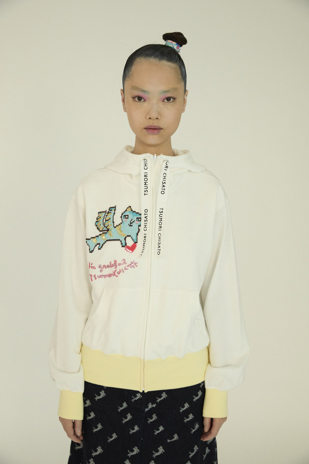 Flying Angel Cat Urake Hoodie 詳細画像 off white 1