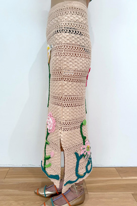 Crochet Knit Skirt 詳細画像