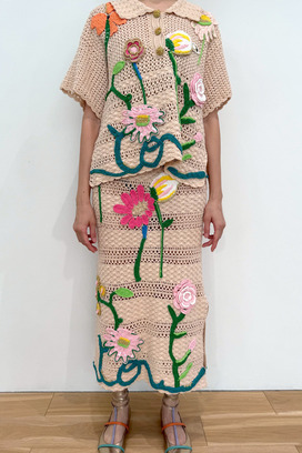 Crochet Knit Skirt 詳細画像