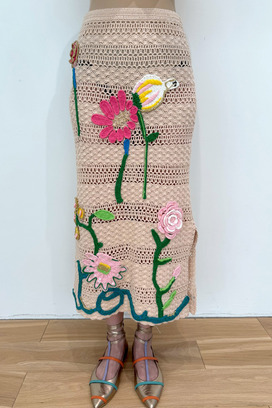 Crochet Knit Skirt 詳細画像