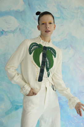 Palm Tree Knit Cardigan 詳細画像