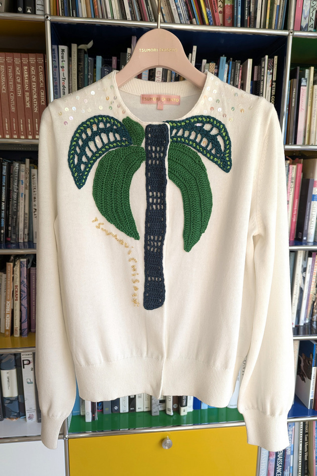 Palm Tree Knit Cardigan 詳細画像 off white 1