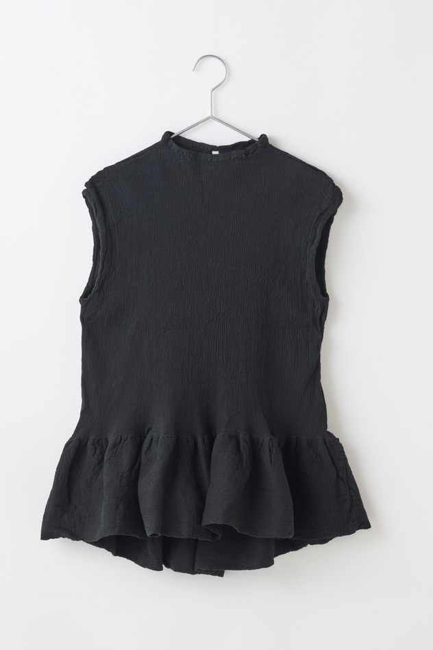cr&ecirc;perie PEPLUM TOPS 詳細画像 black 1