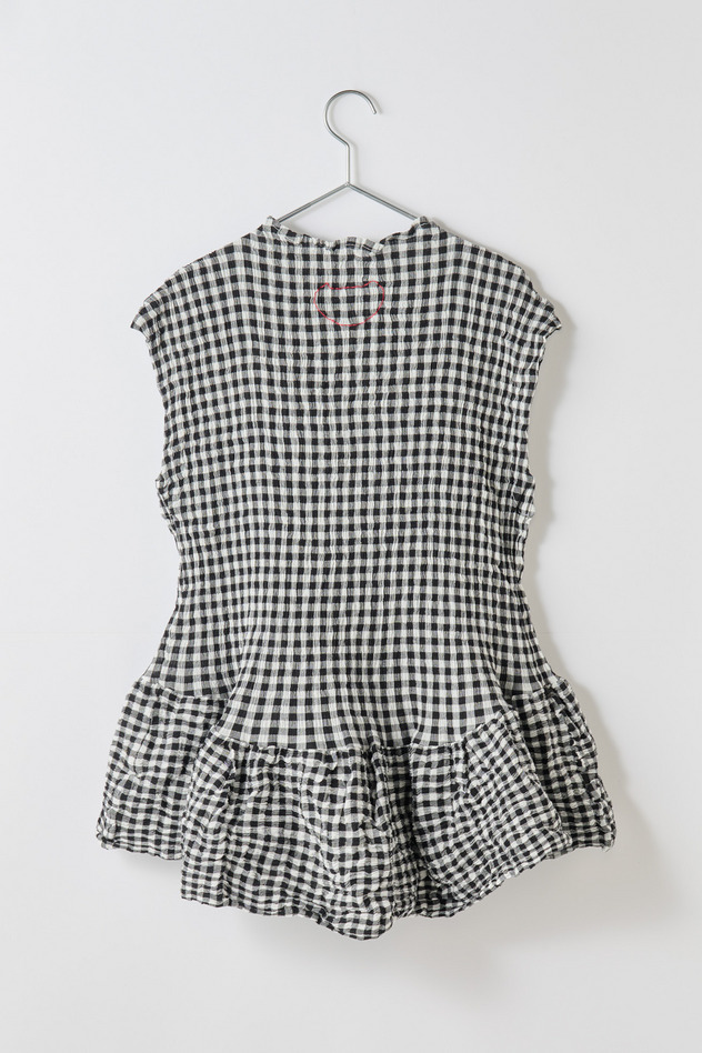 cr&ecirc;perie GINGHAM CHECK TOPS 詳細画像 black 2