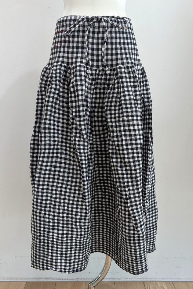 cr&ecirc;perie GINGHAM CHECK SKIRT 詳細画像 black 1
