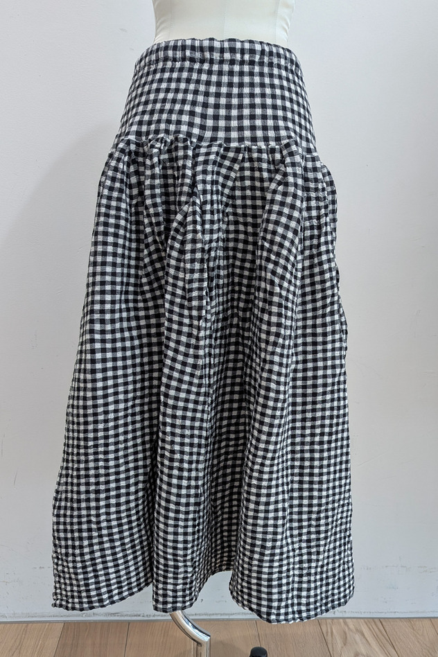 cr&ecirc;perie GINGHAM CHECK SKIRT 詳細画像 black 2