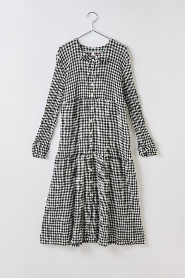 cr&ecirc;perie GINGHAM CHECK DRESS 詳細画像 black 1