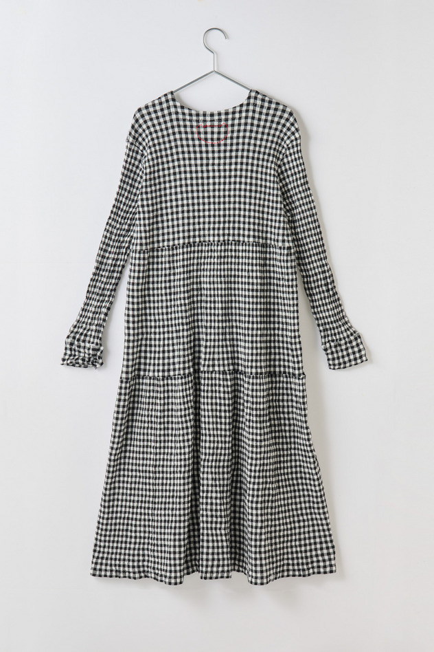 cr&ecirc;perie GINGHAM CHECK DRESS 詳細画像 black 2