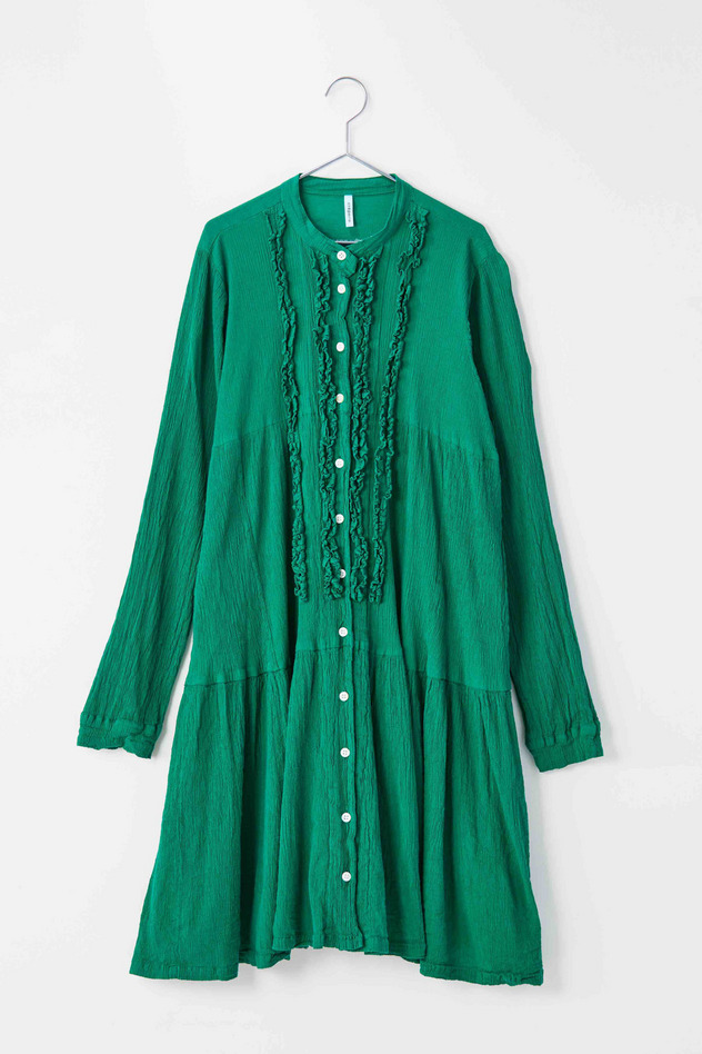 cr&ecirc;perie FRILL DRESS 詳細画像 dark green 1
