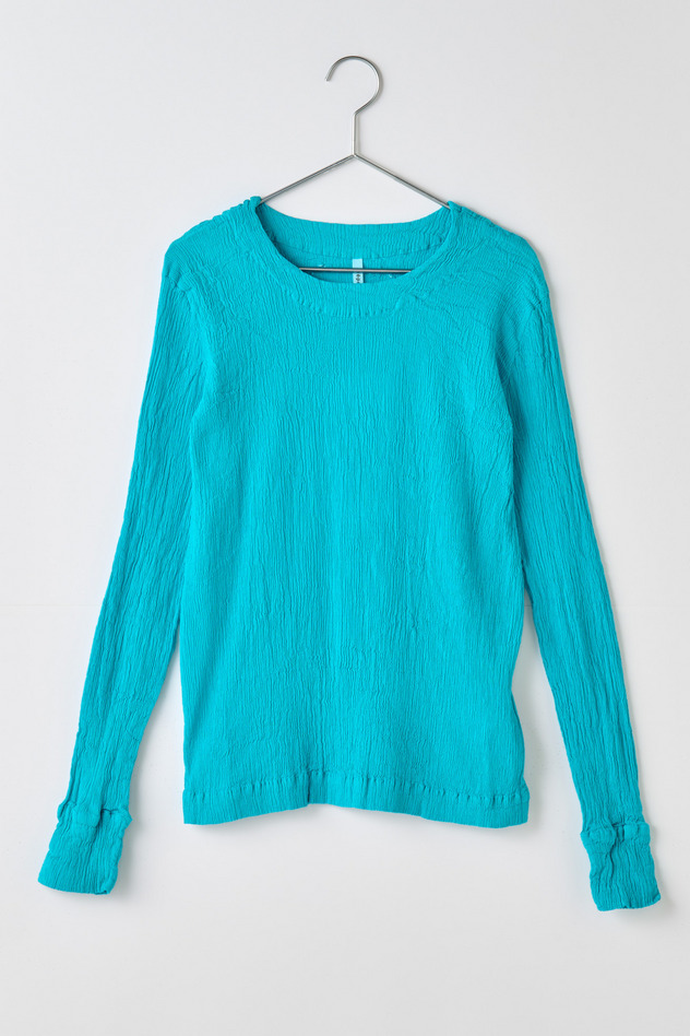 cr&ecirc;perie LONG SLEEVES T-SHIRT 詳細画像 turquoise blue 1