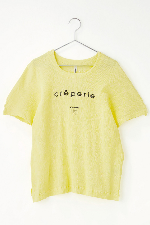cr&ecirc;perie LOGO T-SHIRT 詳細画像 light yellow 1
