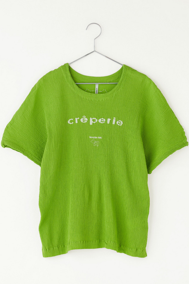 cr&ecirc;perie LOGO T-SHIRT 詳細画像 yellow green 1