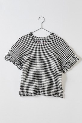 crêperie GINGHAM CHECK T-SHIRT