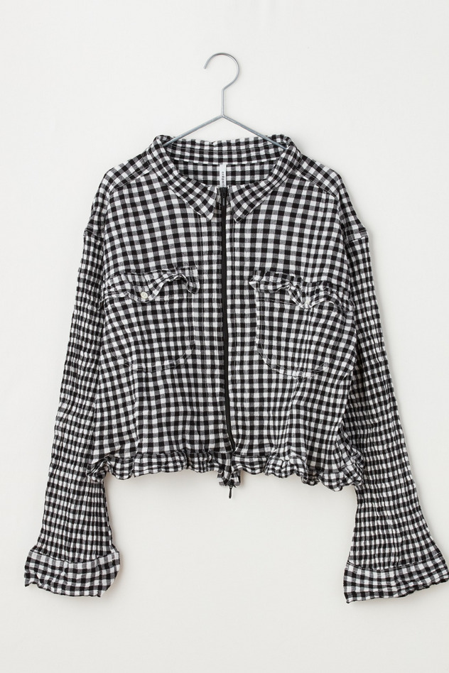 cr&ecirc;perie GINGHAM CHECK JACKETS 詳細画像 G/black 1