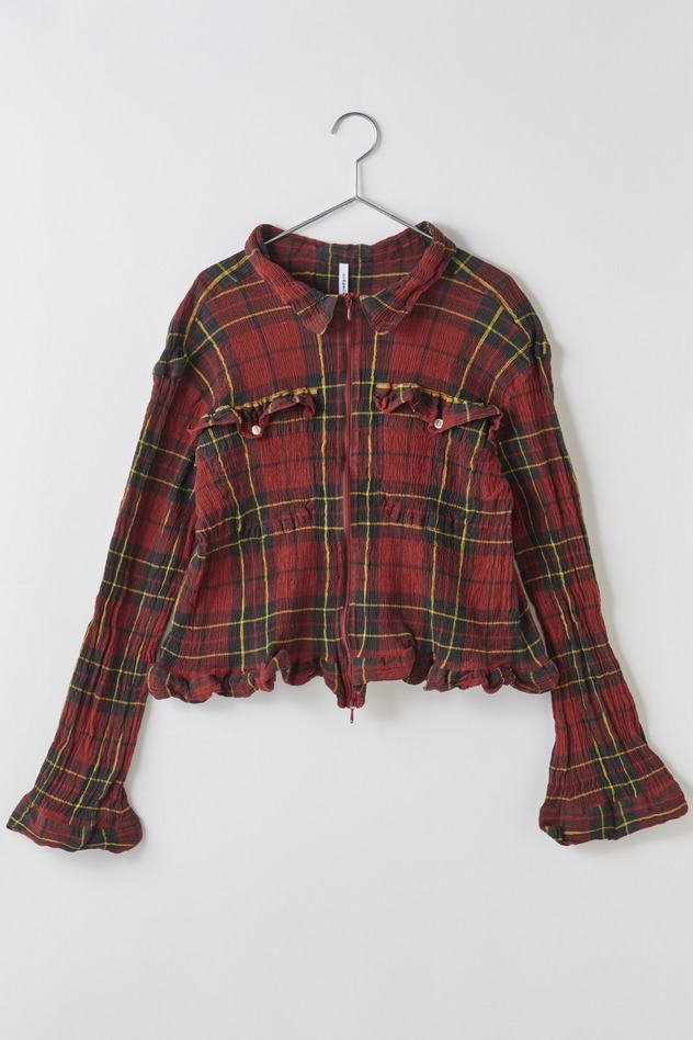 cr&ecirc;perie TARTAN CHECK JACKETS 詳細画像 red 1