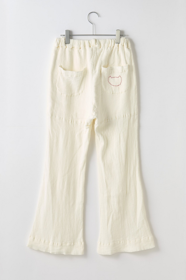 cr&ecirc;perie DOUBLE GAUZE PANTS 詳細画像 white 3