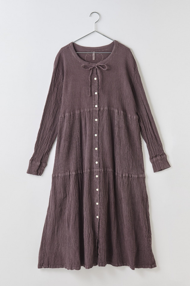 cr&ecirc;perie 草木染 DRESS 詳細画像 蒲萄色 1