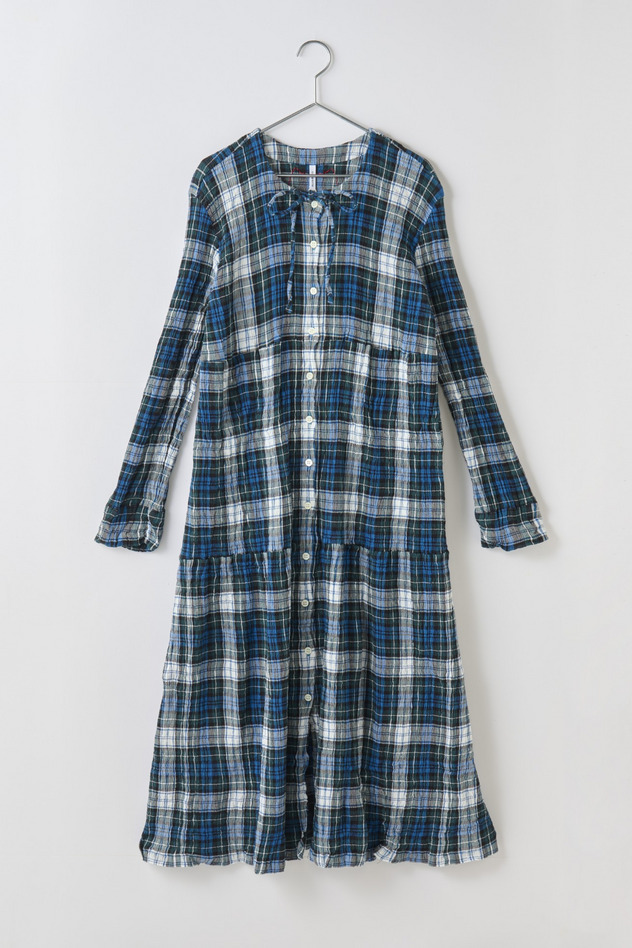 cr&ecirc;perie TARTAN CHECK DRESS 詳細画像 blue 1