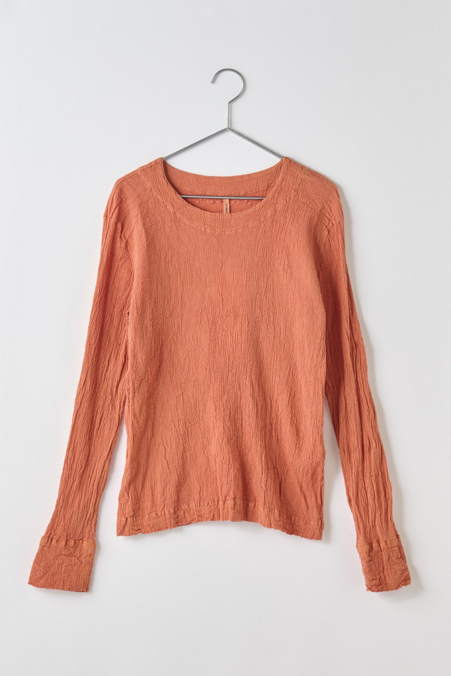 cr&ecirc;perie 草木染 LONG SLEEVES T-SHIRT 詳細画像 丹色 1