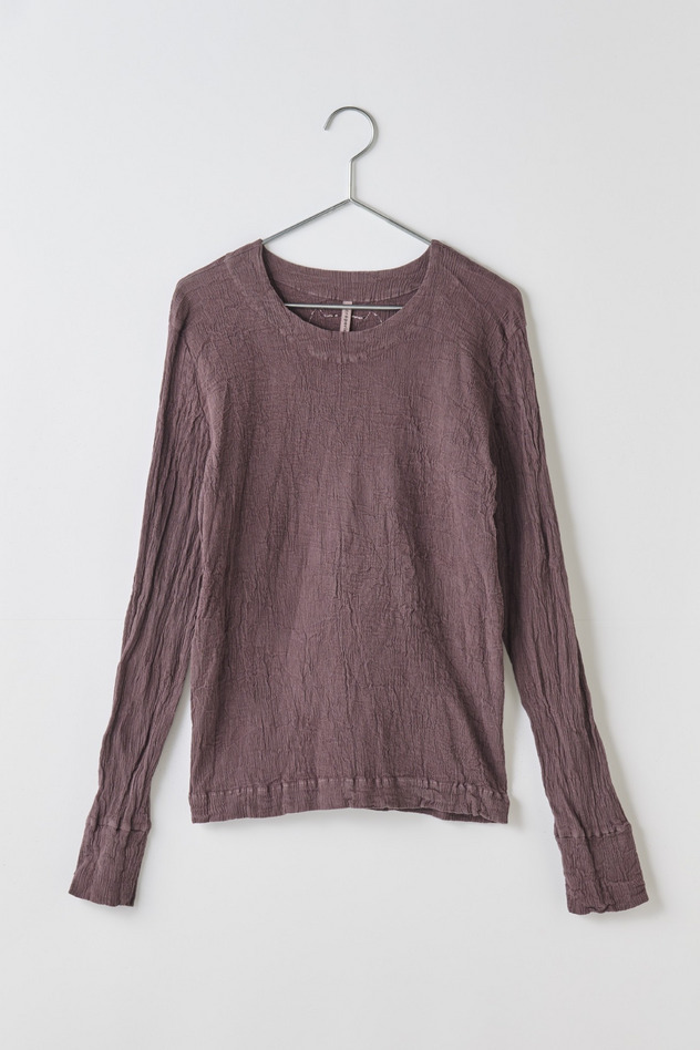 cr&ecirc;perie 草木染 LONG SLEEVES T-SHIRT 詳細画像 蒲萄色 1