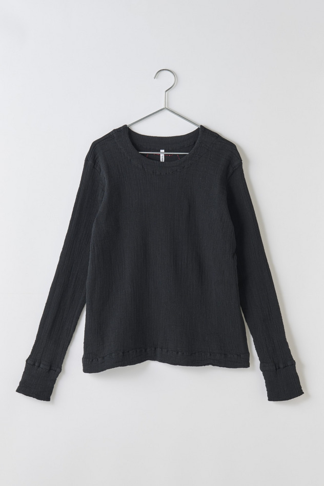 cr&ecirc;perie DOUBLE GAUZE TOPS 詳細画像 black 1