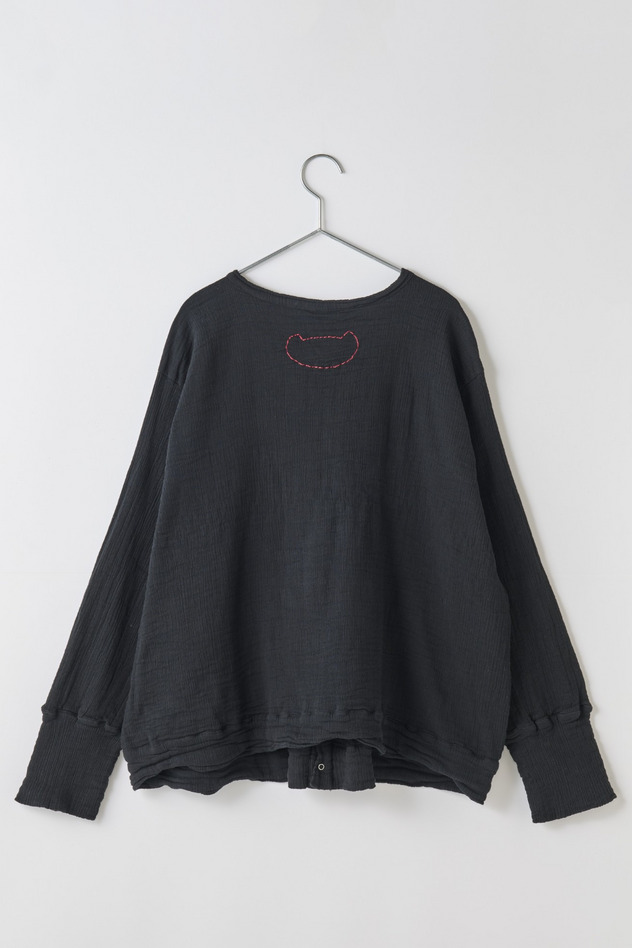cr&ecirc;perie DOUBLE GAUZE TOPS 詳細画像 black 2