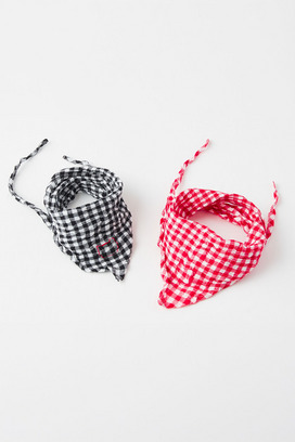 crêperie GINGHAM CHECK  FRILL SCARF