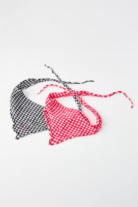 cr&ecirc;perie GINGHAM CHECK  FRILL SCARF 詳細画像