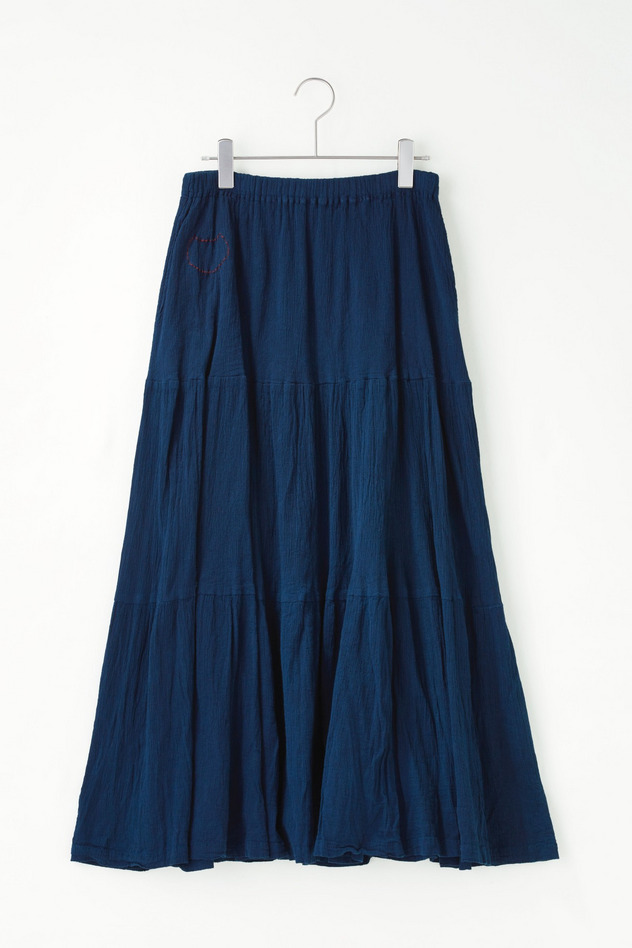 cr&ecirc;perie CARGO LONG SKIRT KYOTO AIZOME 詳細画像 AIZOME 1
